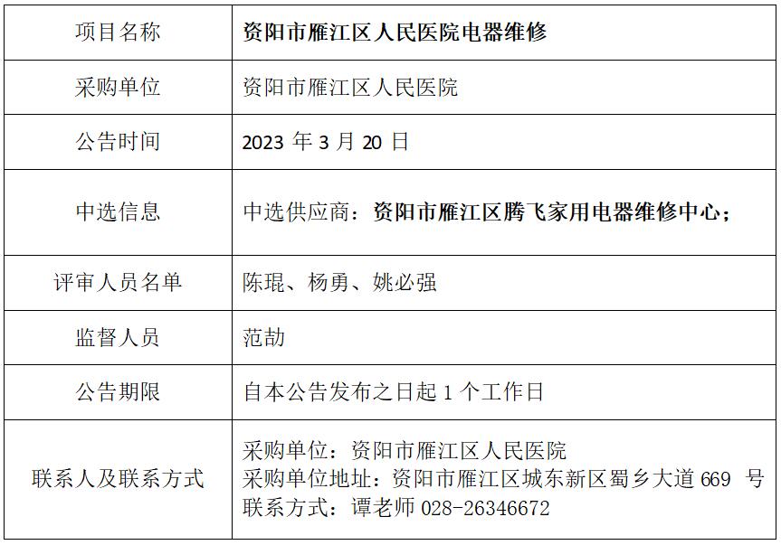 3.20资阳市雁江区人民医院电器维修中选结果公告.jpg